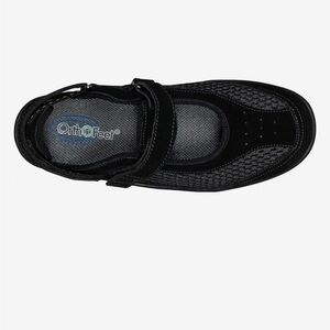 Orthofeet Women's Black Comfort Flats
